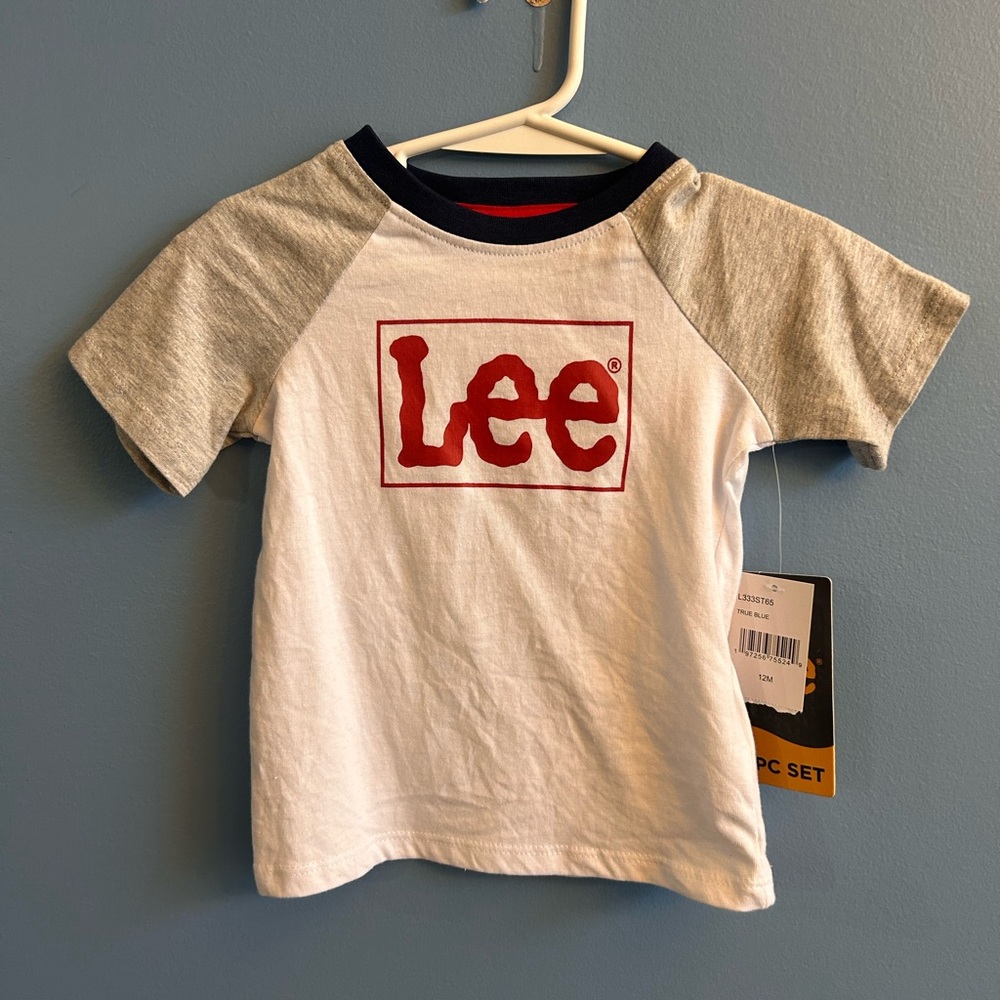 Lee Kids Short Sleeve Tee - White, Gray, and Red
